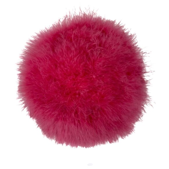 Pink Angora Beret Hat Satin Bow VTG Fuzzy Raspberry French Style 50s 60s Winter - Picture 9 of 11